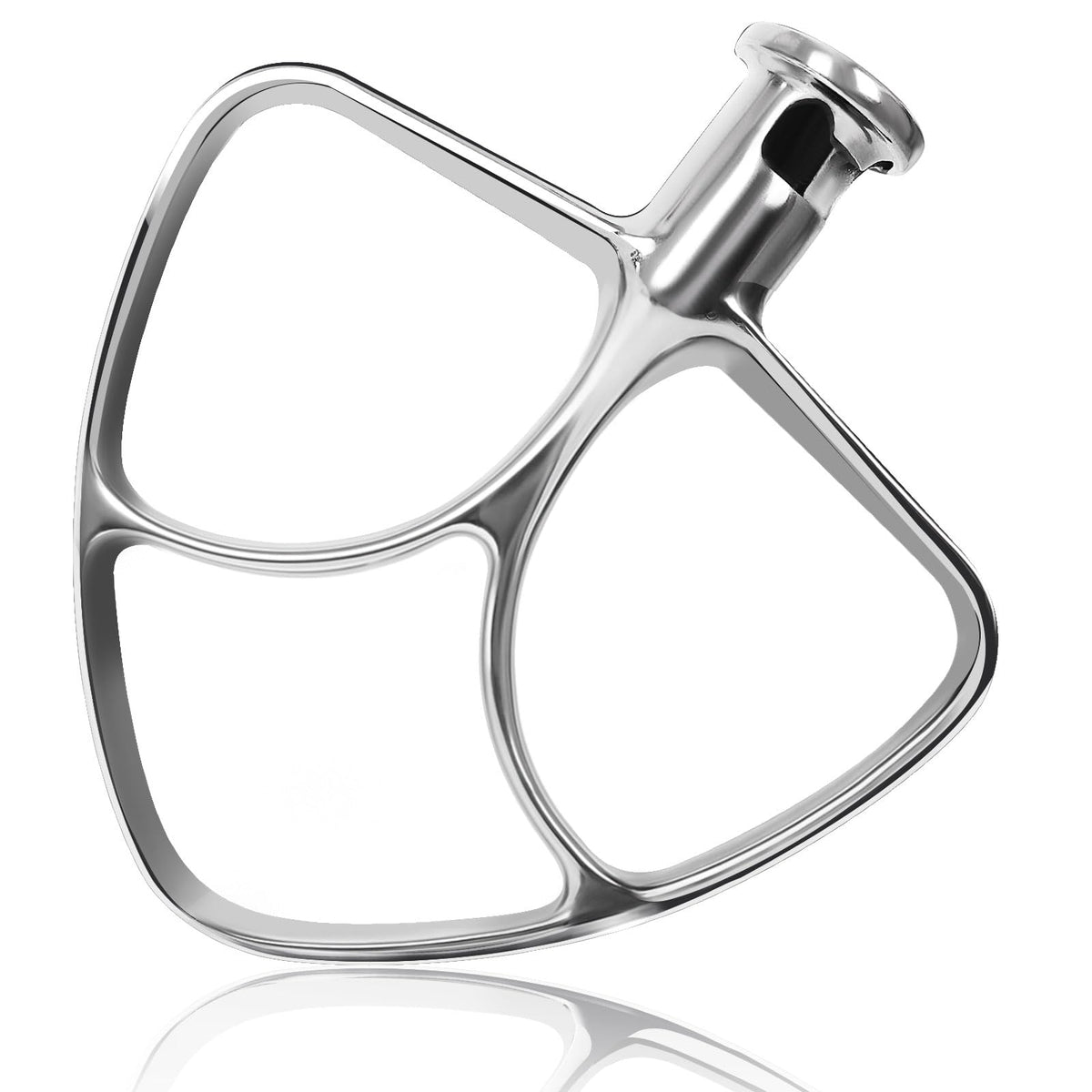 Mttobo stainless steel flat beater for tilt-head KitchenAid mixers offers smooth, even mixing.