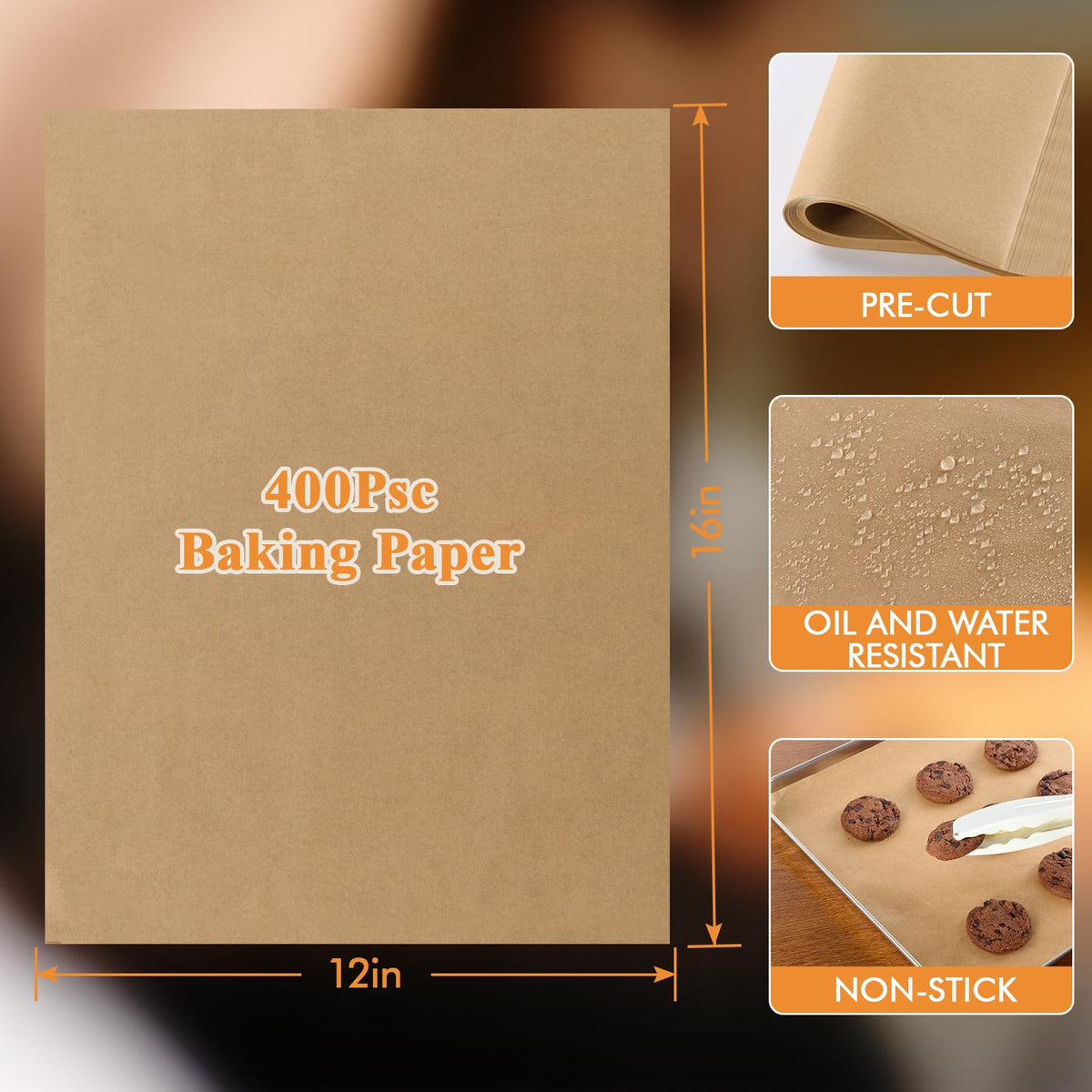 Muchii oven-safe unbleached parchment is ideal for baking cookies and roasting vegetables.