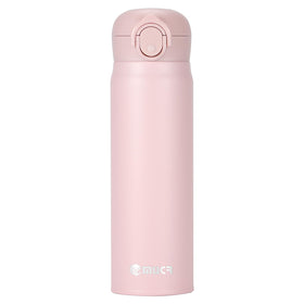 MUCR 17 oz pink insulated bottle with snap flip lid for on-the-go hydration.