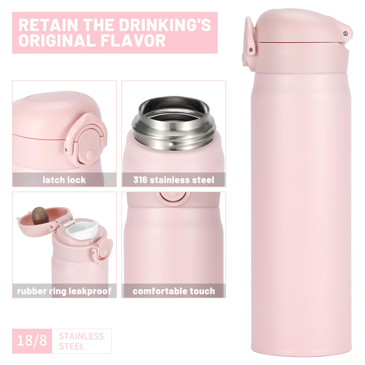 MUCR slim travel-friendly mug fits cup holders and bags.