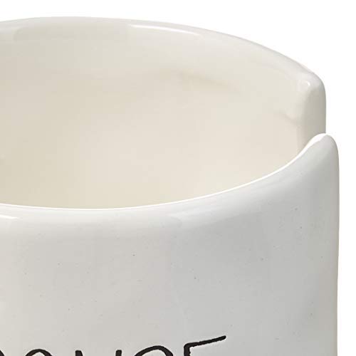 Mud Pie sponge holder off-white ceramic with a compact 3.5-inch footprint.