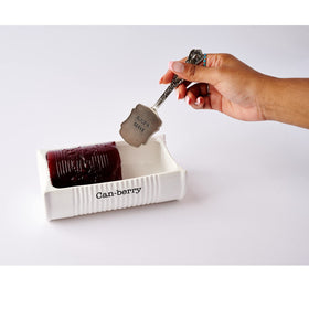 Silver-plated spatula detail with engraving slice n' serve for nostalgic flair