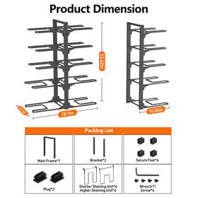 MUDEELA 10-tier organizer installed under cabinet with cast iron pans neatly stored.