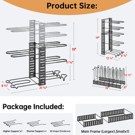 MUDEELA adjustable dividers adapt to different pot sizes for customized storage