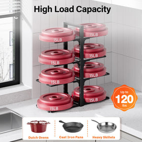 MUDEELA adjustable tier design fits up to 12-inch pots for flexible storage