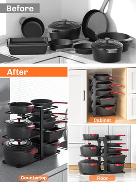 MUDEELA black kitchen organizer keeps countertops clear and accessible.
