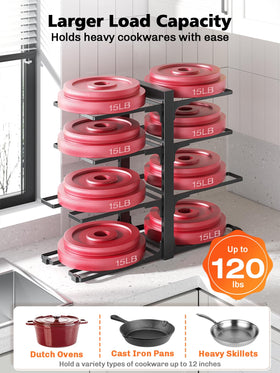 MUDEELA cast-iron skillet storage ready to access easily.