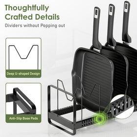 MUDEELA cutting board organizer holder keeps countertops neat and accessible.