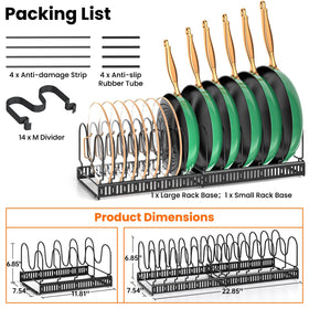 MUDEELA deep groove lid storage holds lids securely in place