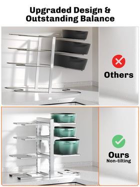 MUDEELA organized access to pots, pans, and lids for easy cooking prep