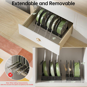 MUDEELA expandable height from 11.65 to 19 inches fits varied cabinet depths