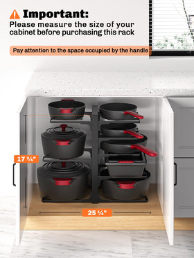 MUDEELA heavy-duty pot rack supports up to 120 lbs for sturdy cookware.