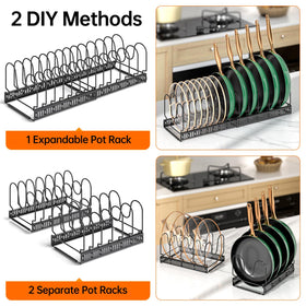 MUDEELA self-adaptive storage fits various pot sizes for easy sorting