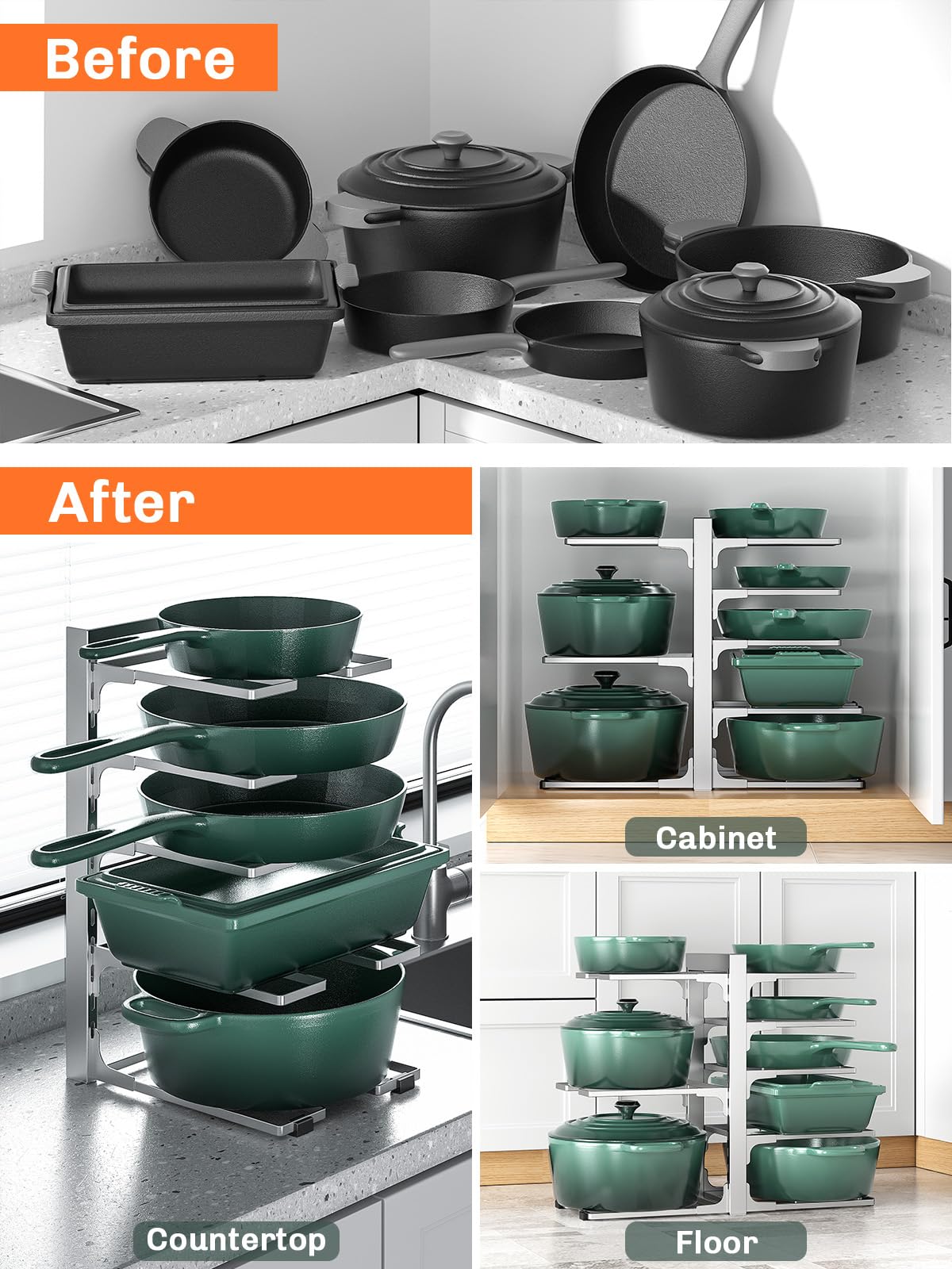MUDEELA space-saving solution improves pantry and countertop organization
