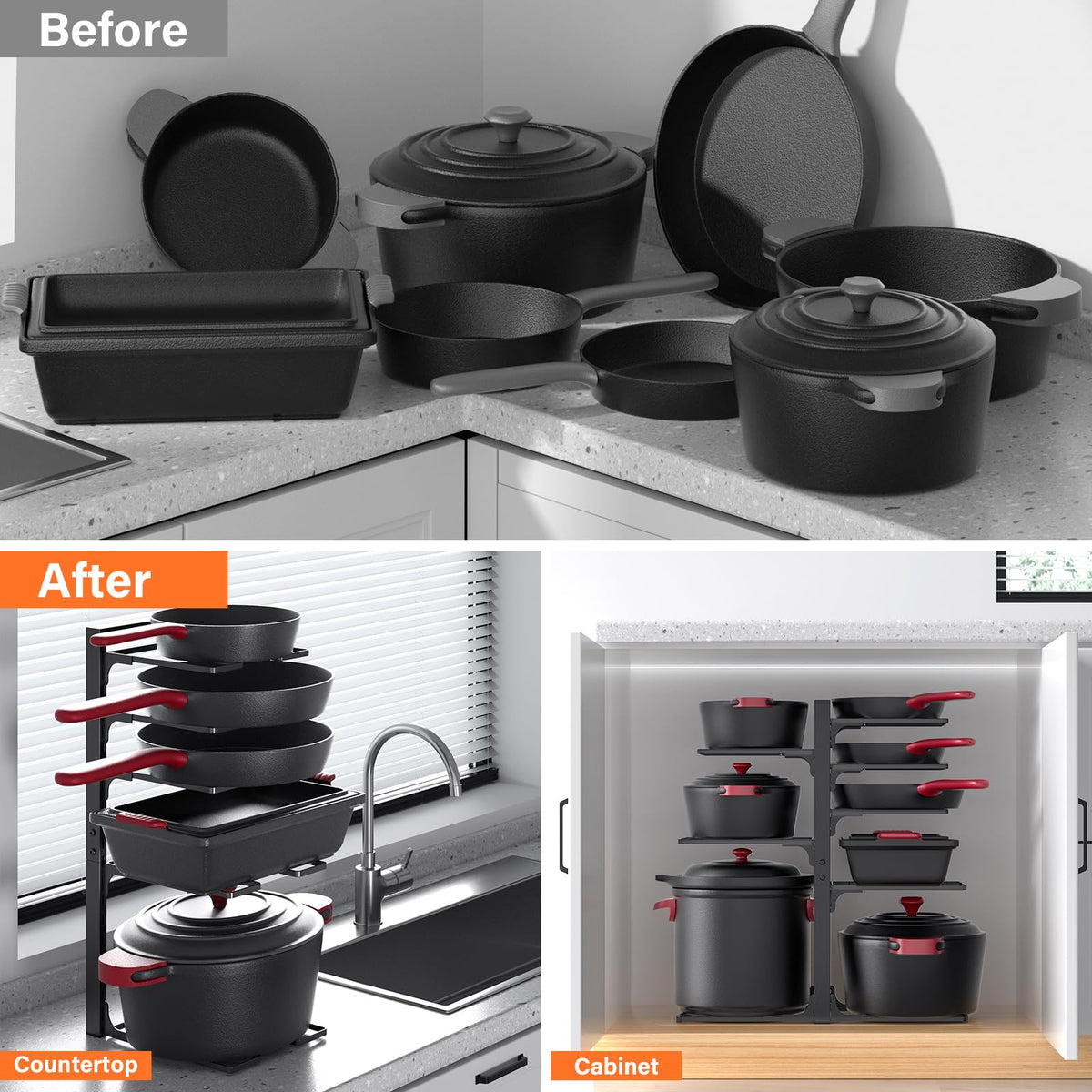 MUDEELA dual eagle hook structure keeps shelves stable