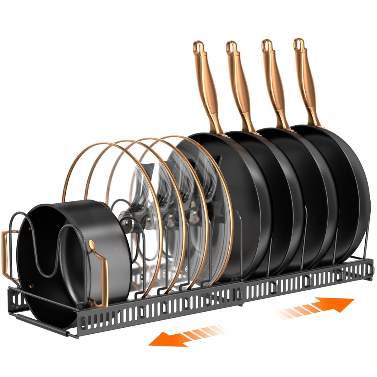 MUDEELA cabinet space-saving organizer creates extra storage in the kitchen.