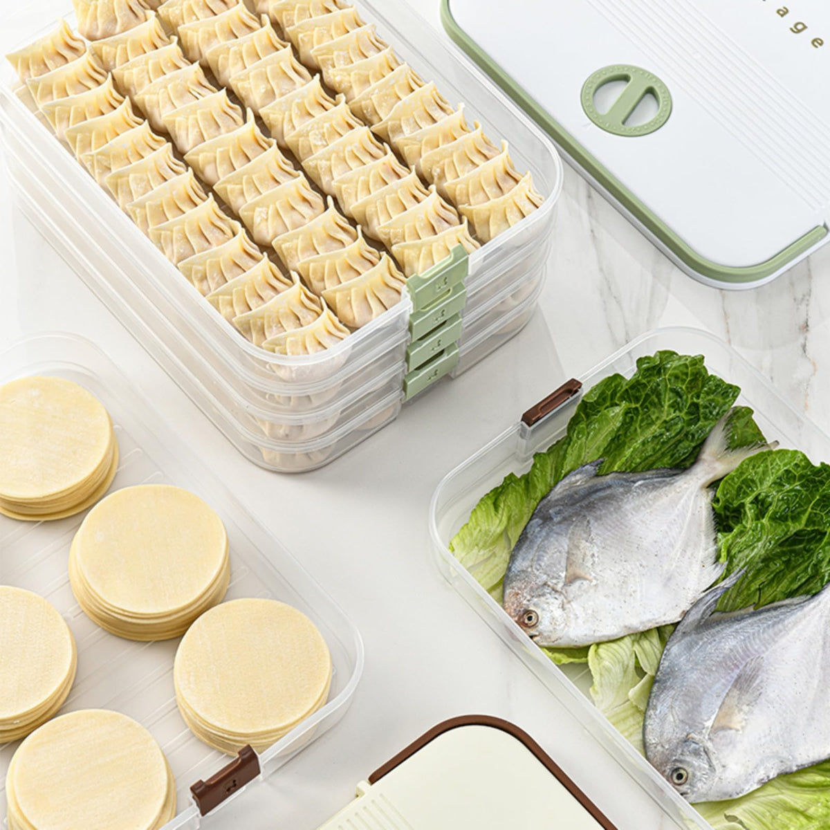 MueJah keeps sushi, donuts, and small tarts neatly contained and portable.