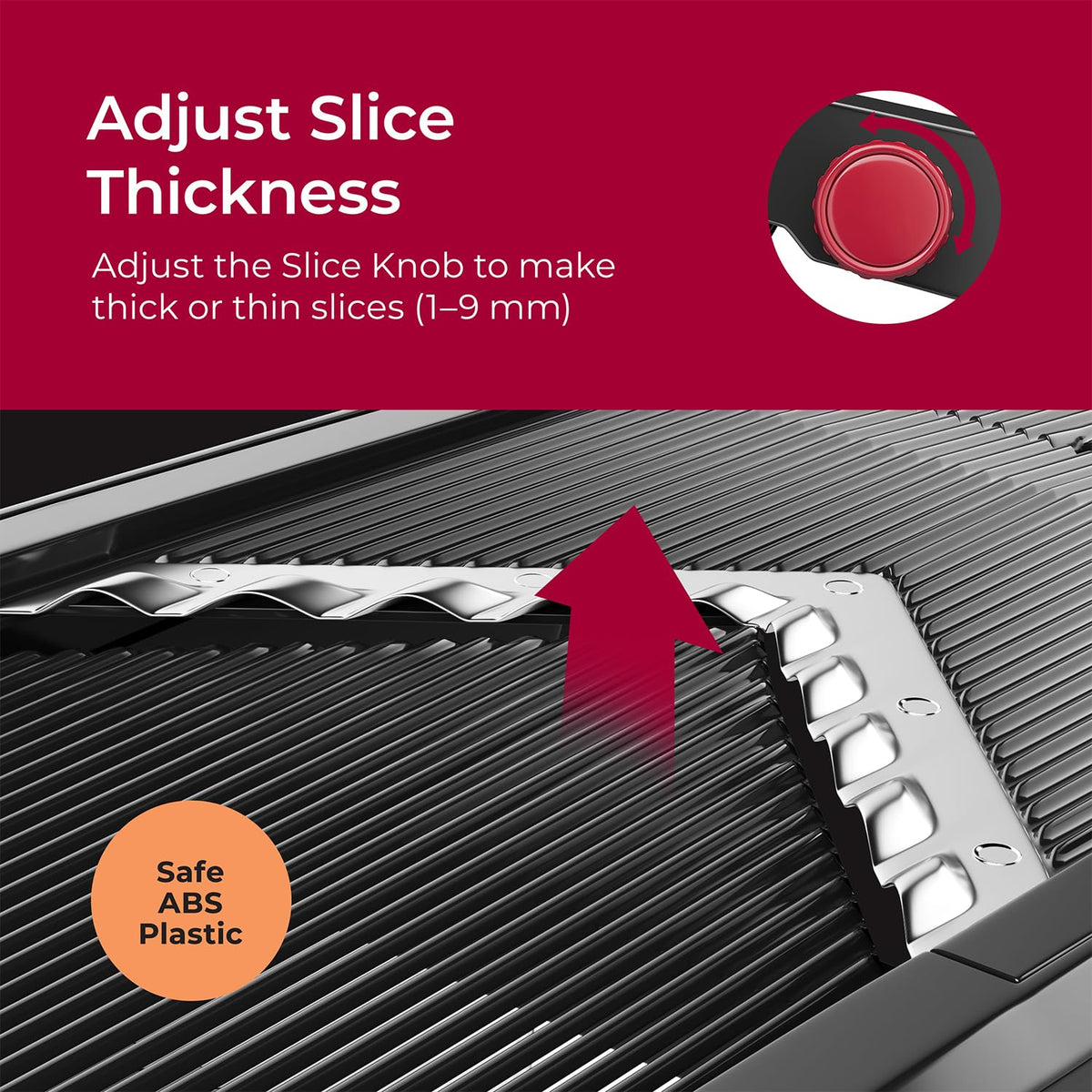 Mueller Austria mandoline slicer julienne option for uniform matchstick shapes.