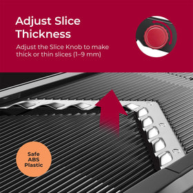 Mueller Austria mandoline slicer julienne option for uniform matchstick shapes.