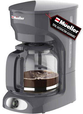 MUELLER HOME 12-Cup Drip Coffee Maker with carafe and 60oz capacity for group brewing