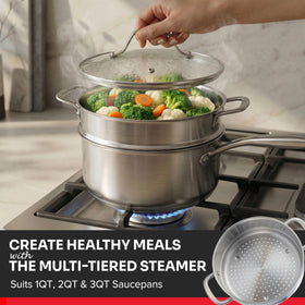 Mueller Home 8qt stockpot perfect for soups, stocks, and big batches