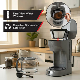 MUELLER HOME anti-drip spout helps keep counters clean during pouring