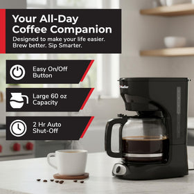 Mueller Home borosilicate carafe with clear markings for precise serving sizes.