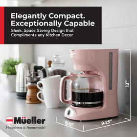 Mueller Home dishwasher-safe carafe simplifies cleanup after mornings