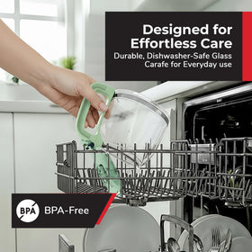 MUELLER HOME dishwasher-safe carafe for easy cleanup.