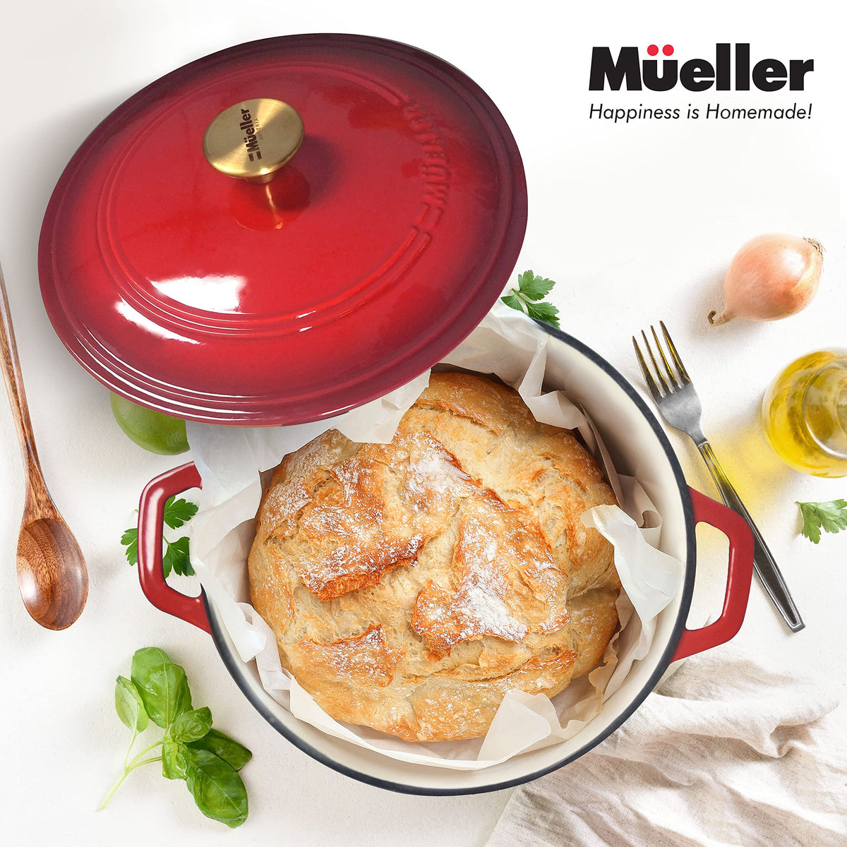 Mueller Home interior demonstrates easy-clean, dishwasher-safe surface