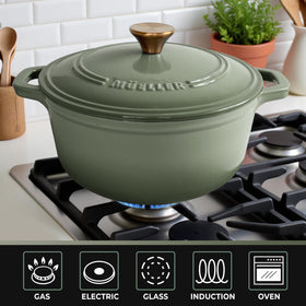 MUELLER HOME 6qt dutch oven for sourdough baking and crusty loaves.
