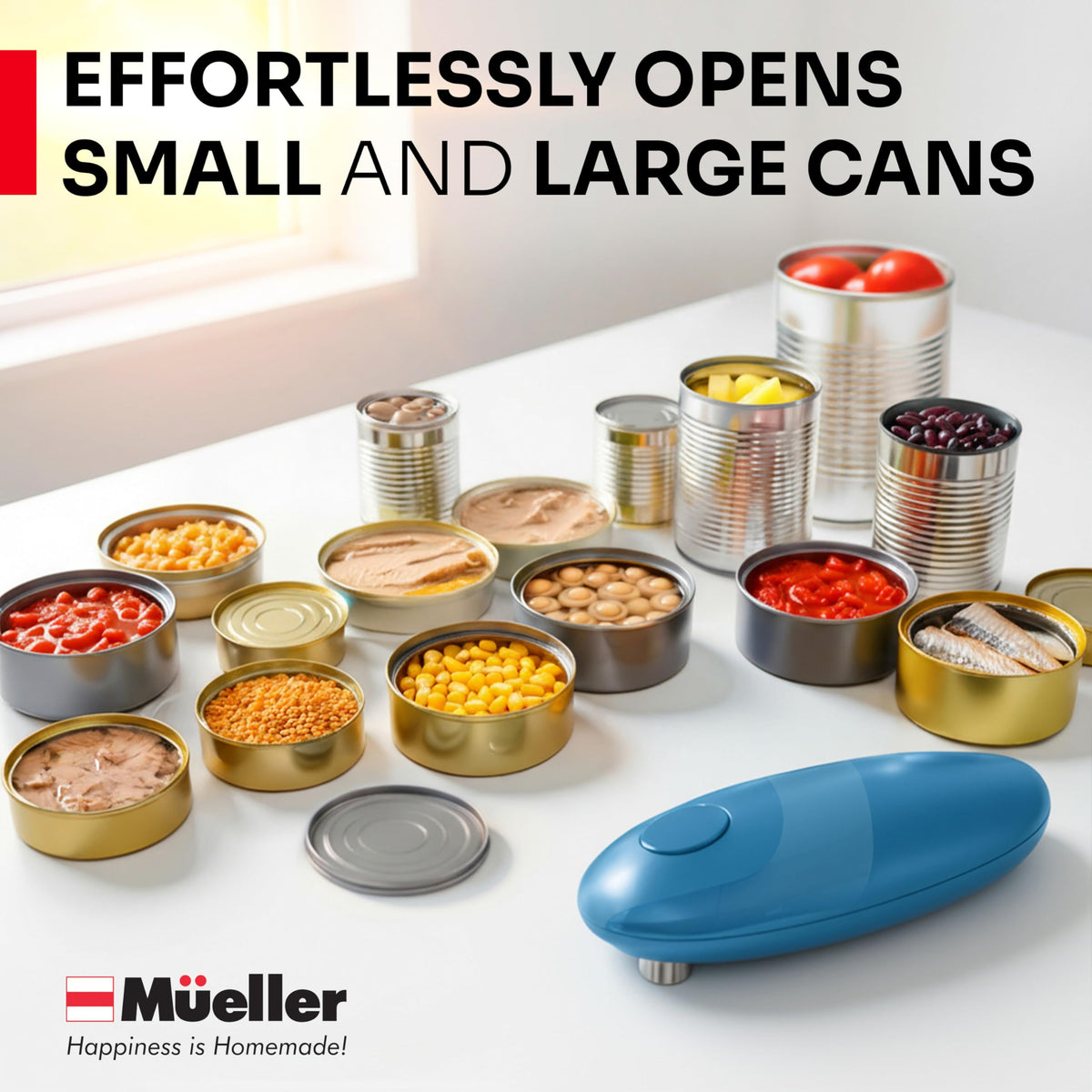Mueller Home Easy-Clean exterior for quick maintenance.
