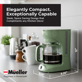 MUELLER HOME easy-grip handle for comfortable pouring.