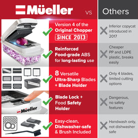 Mueller Home Food Container helps keep chopped ingredients organized and ready to store.