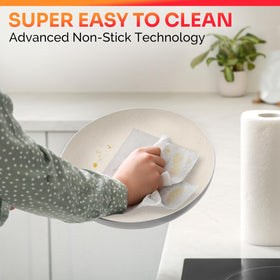 Mueller Home frying pan shows even heat distribution across the surface