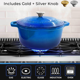 Mueller Home cast iron distributes heat evenly for slow simmering