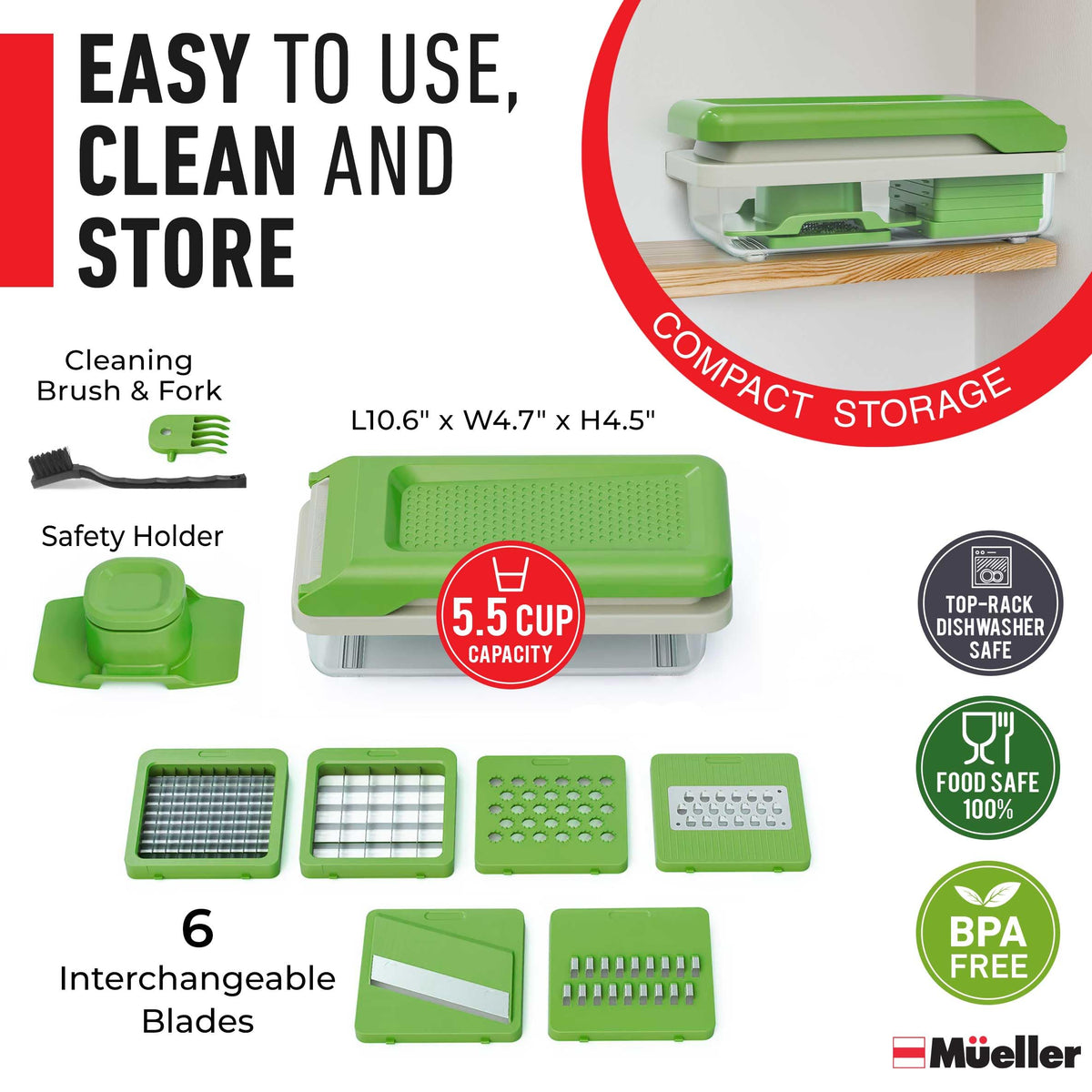 Mueller Home Kitchen Gadgets Essentials set speeds up meal prep tasks.
