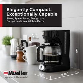 Mueller Home non-slip feet ensure stable operation on slick counters.