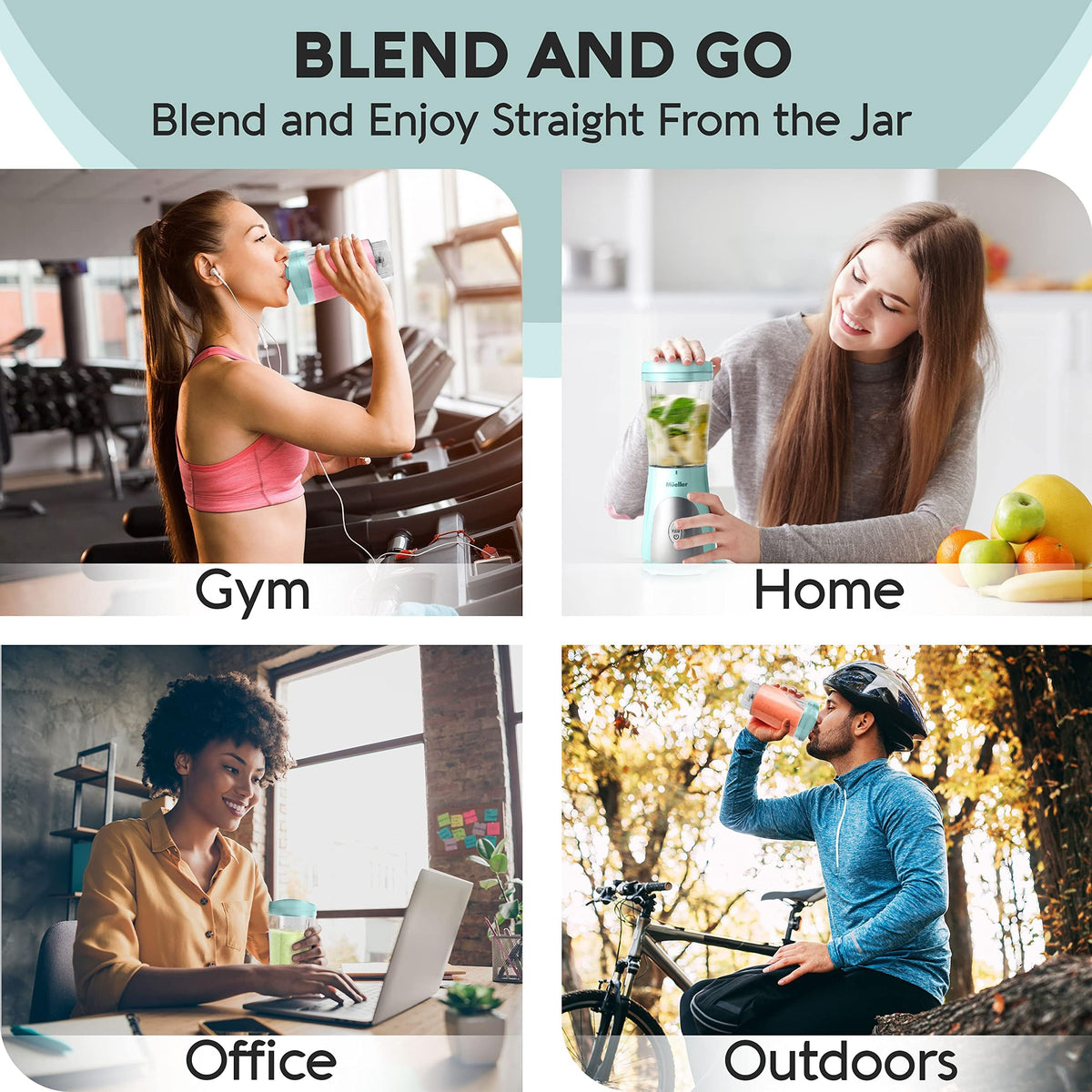 Mueller Home one-touch control for simple, fast blending.
