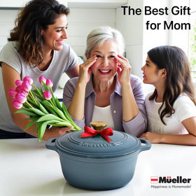 MUELLER HOME oven-to-table presentation makes weeknight meals feel restaurant-worthy.