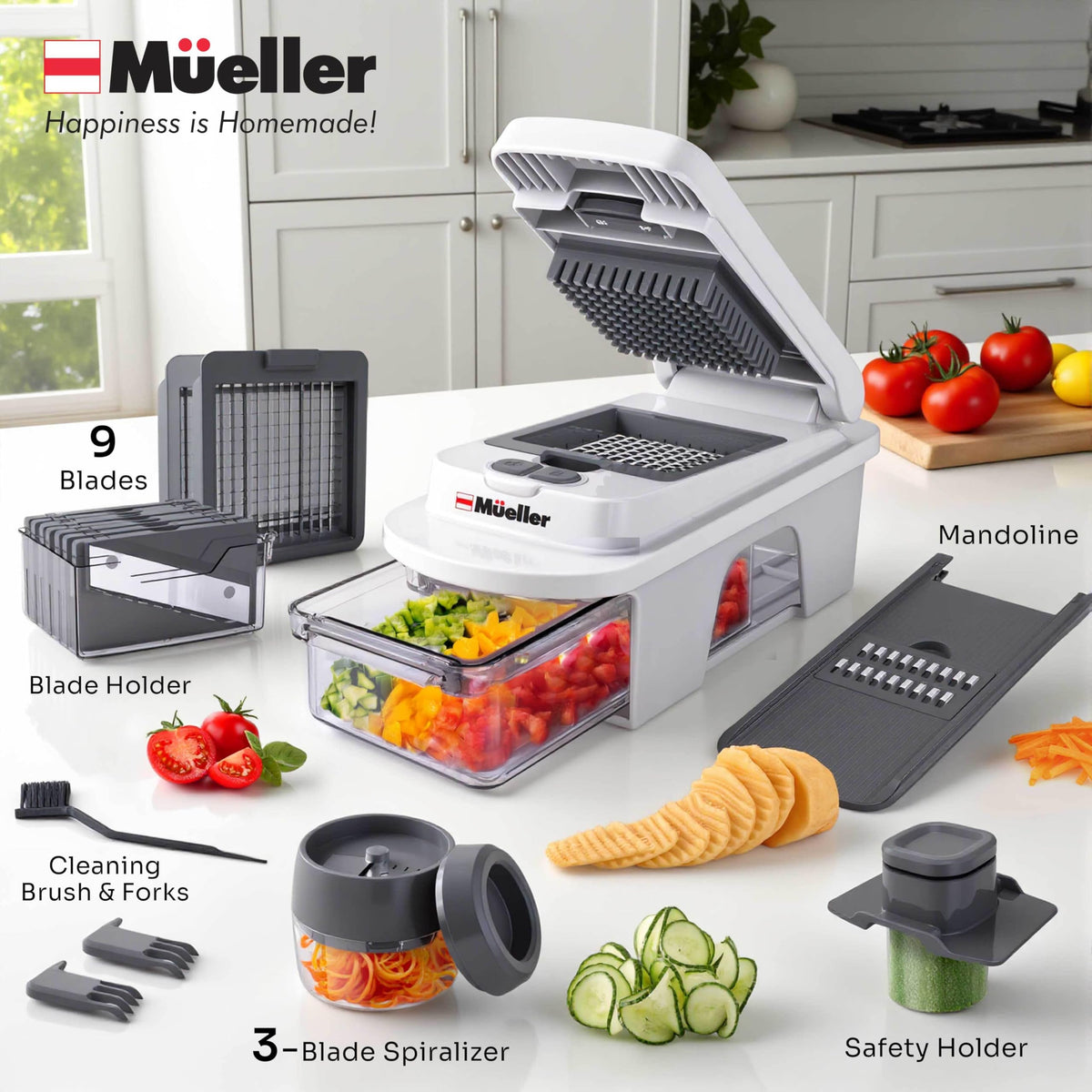 Mueller Home Pro-Series compact storage fits neatly in small kitchens.