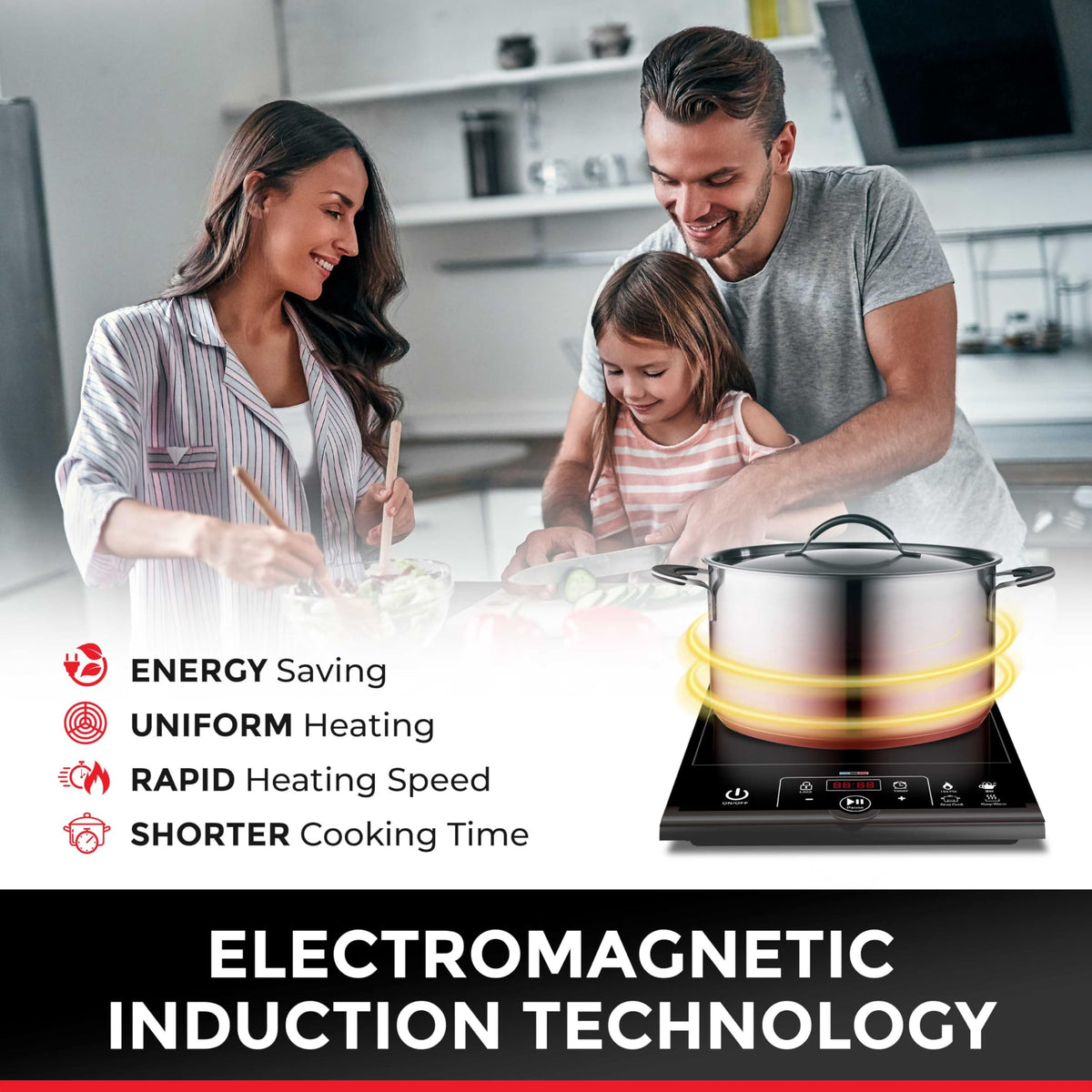 Mueller Home RapidTherm eight temperature settings for simmering to searing
