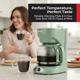 MUELLER HOME reusable filter reduces waste and enhances flavor.