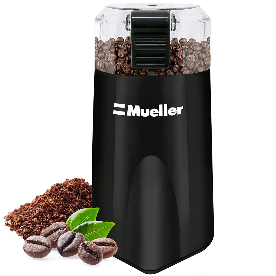 Mueller Living HyperGrind side view grinder highlights compact design for versatile kitchen use.