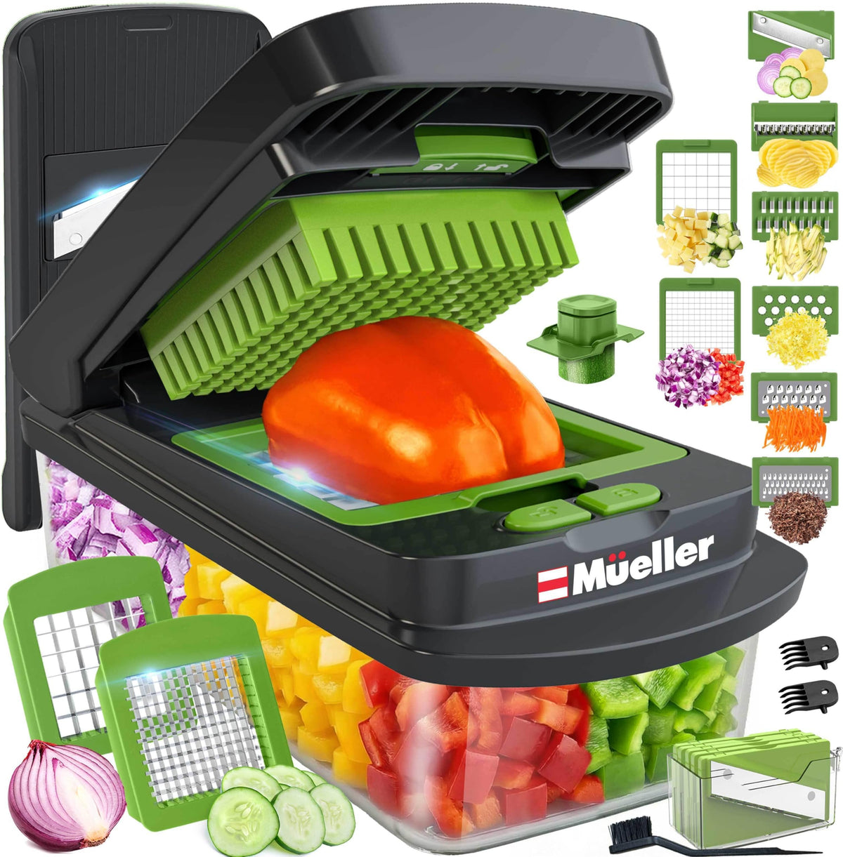 Mueller Pro-Series 10-in-1 chopper overview for quick meal prep