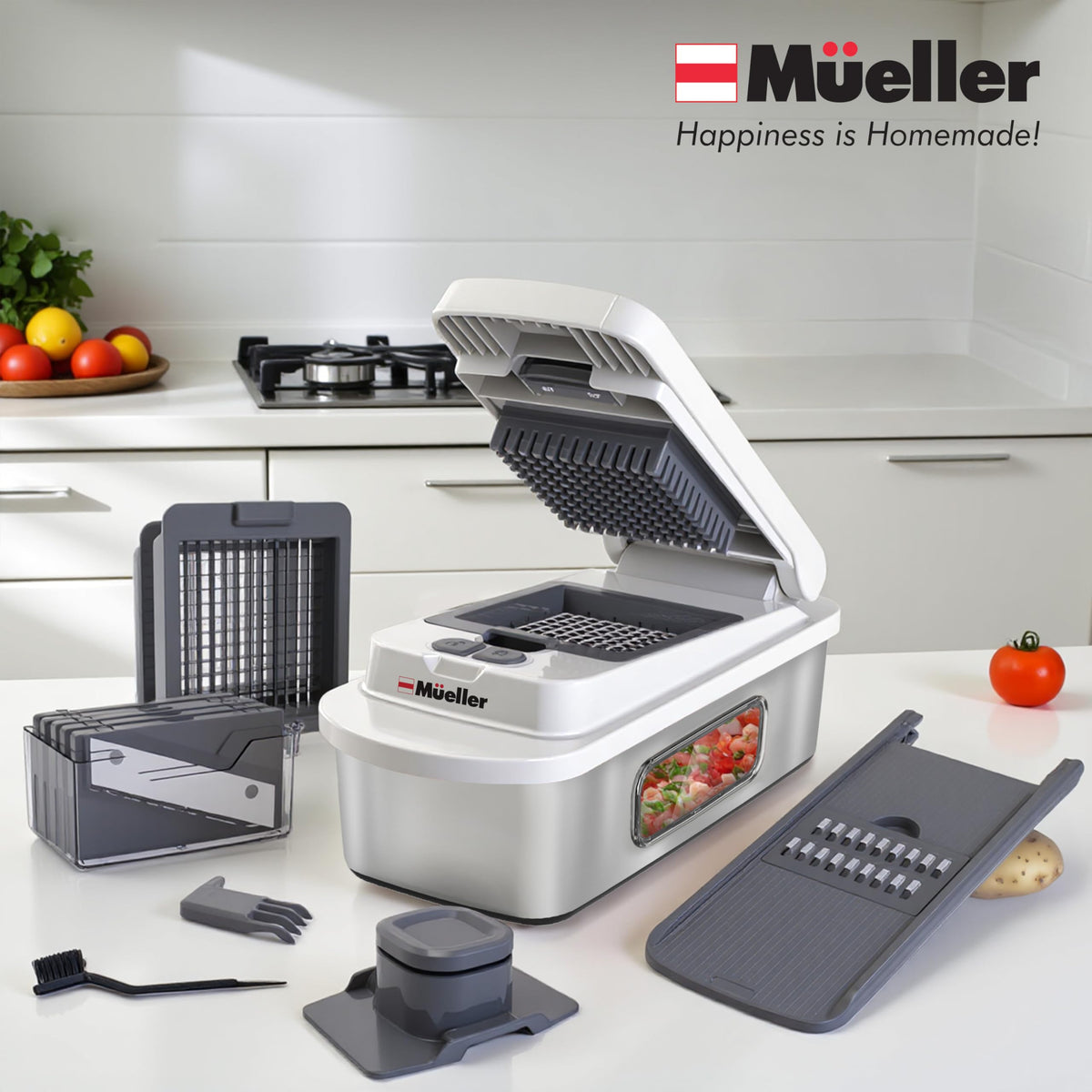 Mueller Pro-Series compact storage design saves counter space