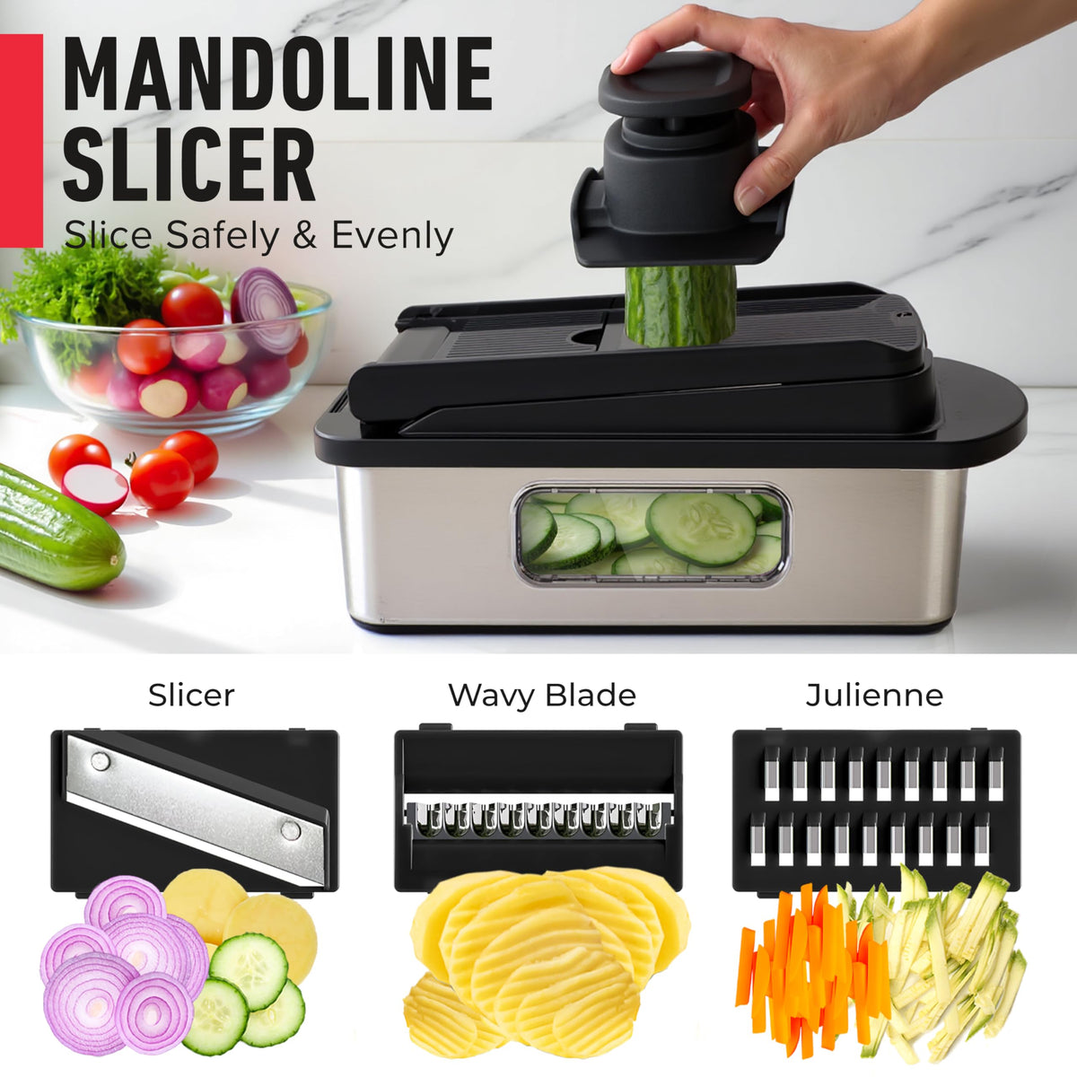 Mueller Pro-Series dishwasher-safe parts simplify cleanup after cooking.