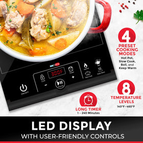 Mueller Pro-Series food holder stabilizes small vegetables during slicing.