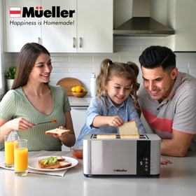 MuellerHome UltraToast browning bagels and English muffins evenly.
