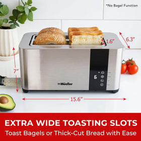 MuellerHome UltraToast wide-slot bread for thick artisan loaves and bagels.